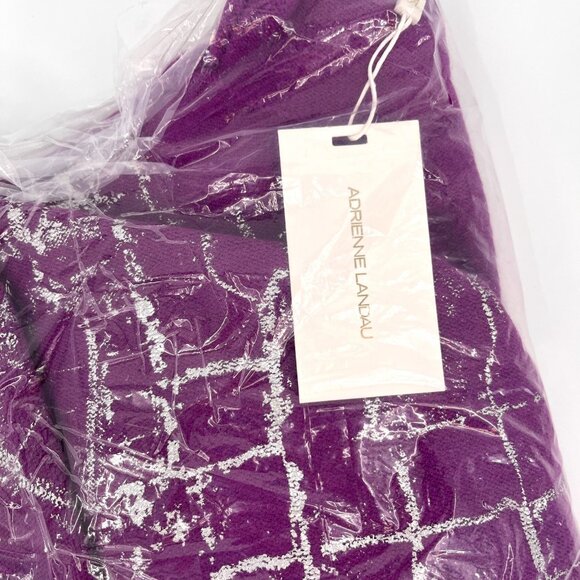 Adrienne Landau Crocodile Foil Print Funnel Neck Sweater Size M - Picture 5 of 6